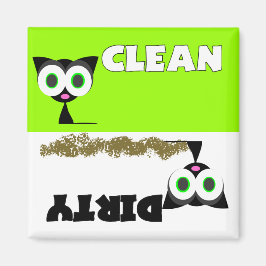 Black Cat Clean / Dirty Dishwasher Magnet