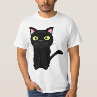 " Black Cat Clip Art Freeuse Cats Vector Real Clip T Shirt