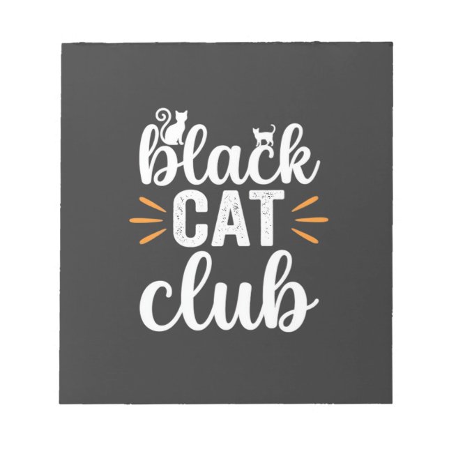 Black Cat Club Halloween-design Anteckningsblock (Framsida)