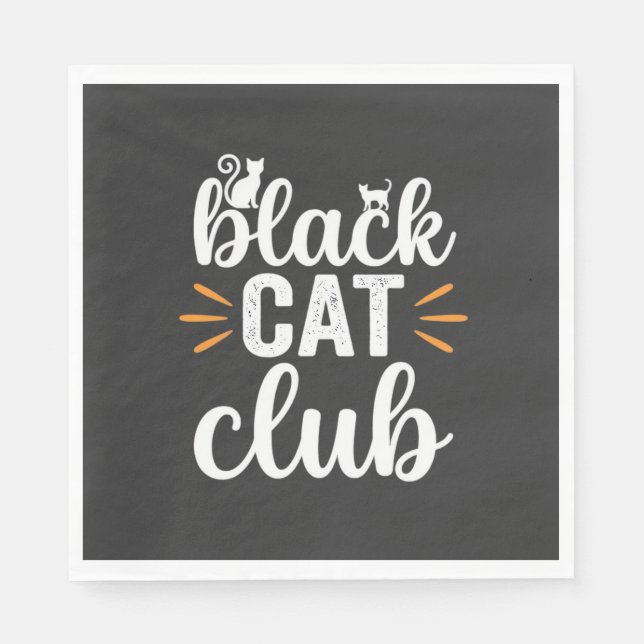 Black Cat Club Halloween-design Pappersservett (Framsidan)