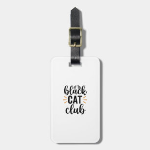 Black Cat Club Vintage Kattälskare Vector Design_1 Bagagebricka