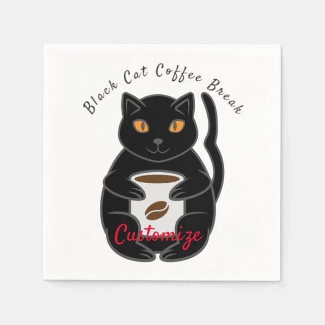 Black Cat Coffee Break Thunder_Cove Pappersservett (Framsidan)