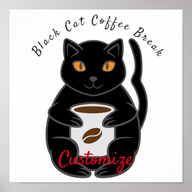 Black Cat Coffee Break Thunder_Cove Poster (Framsidan)