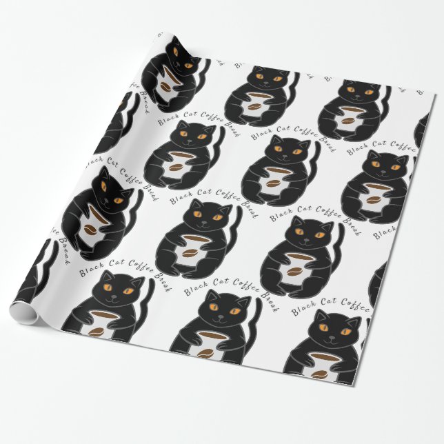 Black Cat Coffee Break Thunder_Cove Presentpapper (Utrullad)