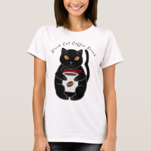 Black Cat Coffee Break Thunder_Cove T Shirt