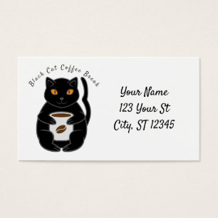 Black Cat Coffee Break Thunder_Cove Visitkort