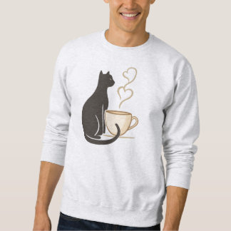 Black Cat Coffee Club Lång Ärmad Tröja