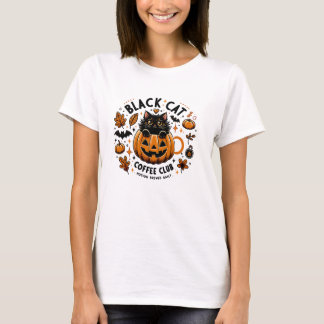 Black Cat Coffee Klubb Halloween Women's T-Shirt -