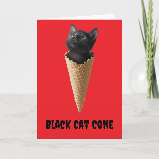 Black Cat Cone Kort (Framsida)