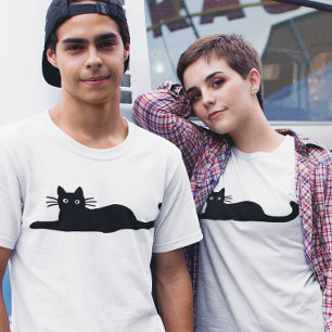 Black Cat Coola Kattunge Älskare T Shirt