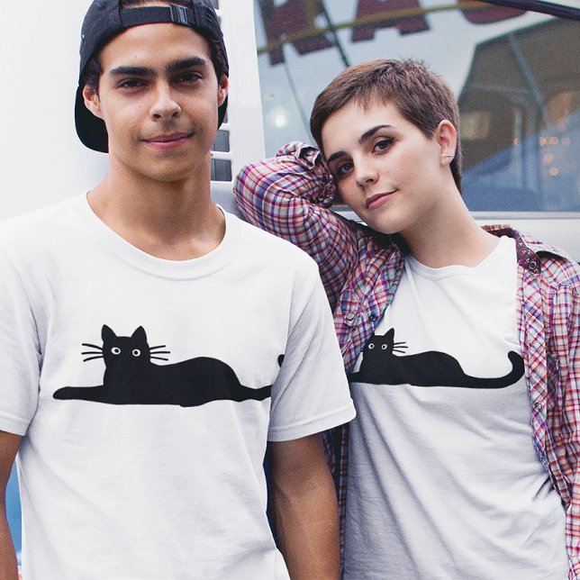 Black Cat Coola Kattunge Älskare T Shirt (Skapare uppladdad)