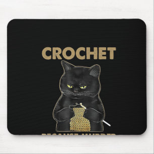 Black Cat Crochet för att mord är fel Musmatta