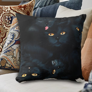 Black Cat Cuddle Kudde