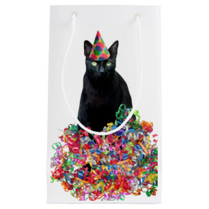 Black Cat Curly Rosett band Gift Bag