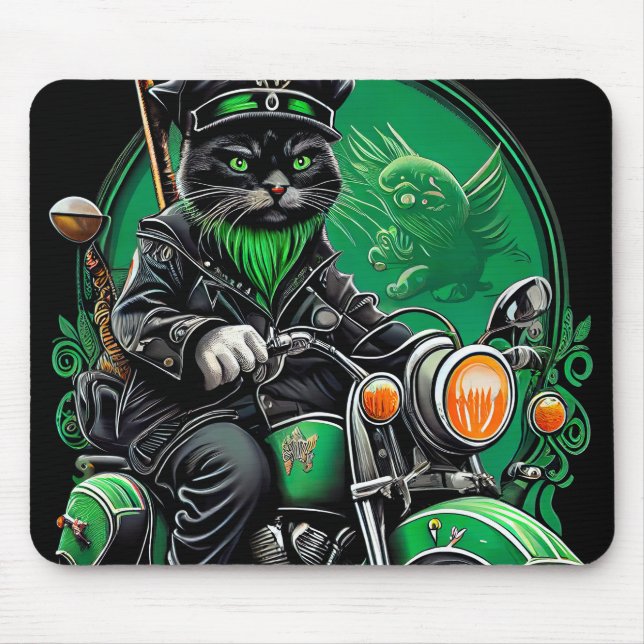 Black Cat-cykeln St. Patrick's Day Musmatta (Framsidan)