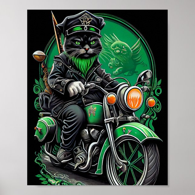 Black Cat-cykeln St. Patrick's Day Poster (Framsidan)