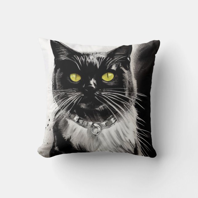 Black Cat Dekorativ kudde (Framsida)