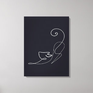 Black Cat Design Cute Cat Canvastryck