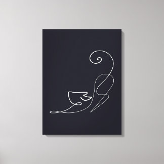 Black Cat Design | Cute Cat Canvastryck