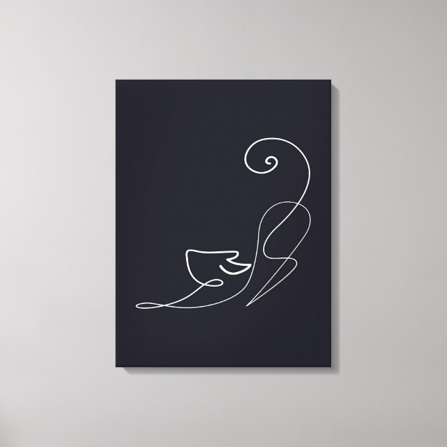 Black Cat Design | Cute Cat Canvastryck (Framsida)