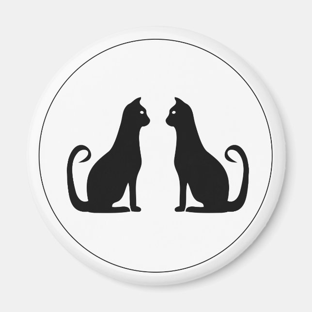 Black Cat Design Magnet (Framsidan)
