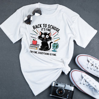 Black Cat Det är Bra att jag är Bra Back to school T Shirt