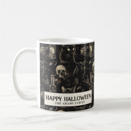 Black Cat Döskallars and Poison Halloween Kaffemugg