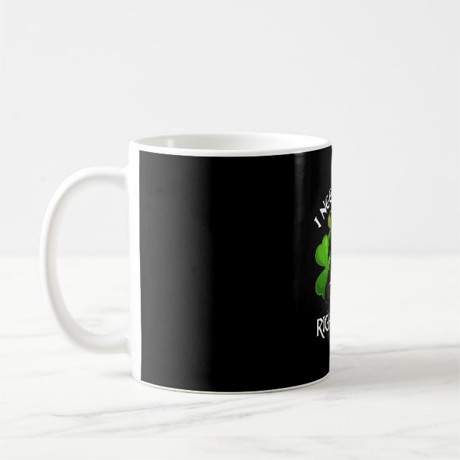 Black Cat Drinking Beer St patricks day för irländ Kaffemugg (Vänster)