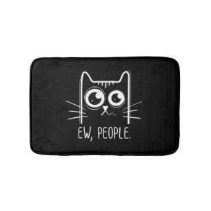Black Cat Ew People, Cat Lover Badrumsmatta