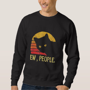 Black Cat Ew-personer för familjen Lång Ärmad Tröja