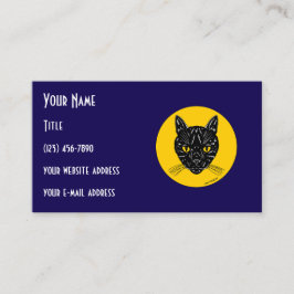 Black Cat Face Visitkort