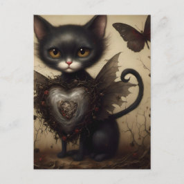 Black Cat Fairy Vykort