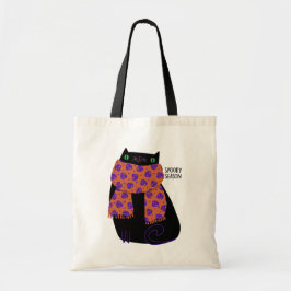 Black Cat Fall Season Halloween Spooky Cute Tygkasse