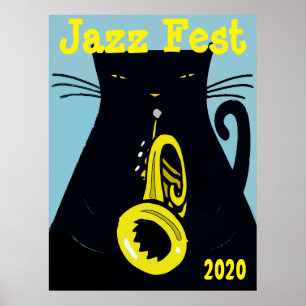 Black Cat Fest med Trumpet Poster