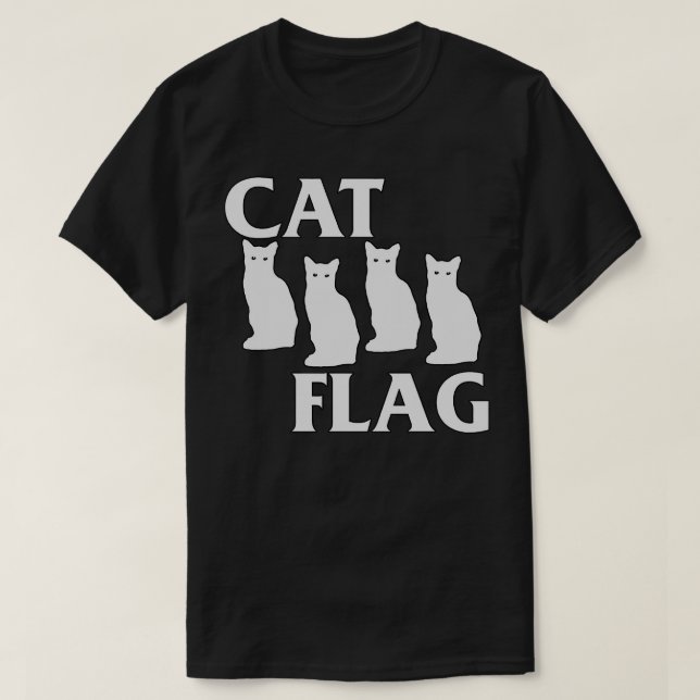 Black Cat Flagga Black Flagga Parody T Shirt (Design framsida)