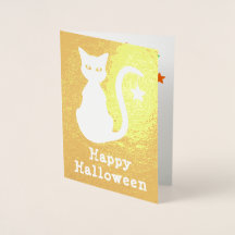 Black Cat Foil Halloween-kort
