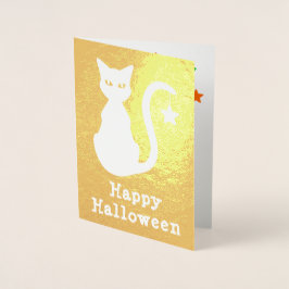 Black Cat Foil Halloween-kort Folierat Kort