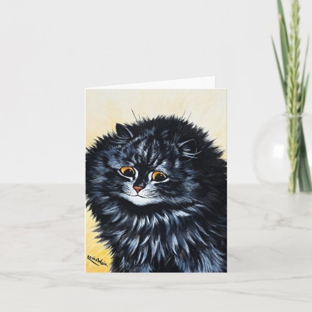 Black Cat från Louis Wain Tack Kort (Framsida)