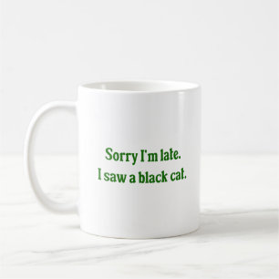 Black Cat Funny Kaffemugg
