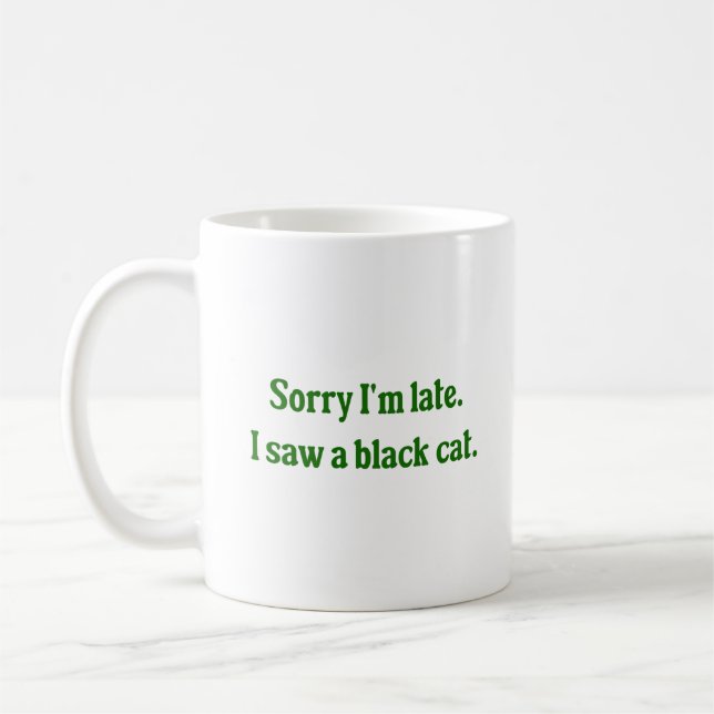 Black Cat Funny Kaffemugg (Vänster)