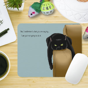 Black Cat Funny Sassy Blue Musmatta