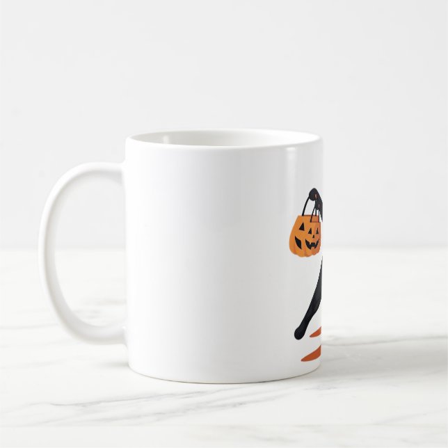 Black cat grooving vid Halloween-basen, sving Kaffemugg (Vänster)