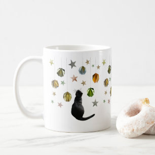 Black Cat Guld Bollar och Stars Mugg
