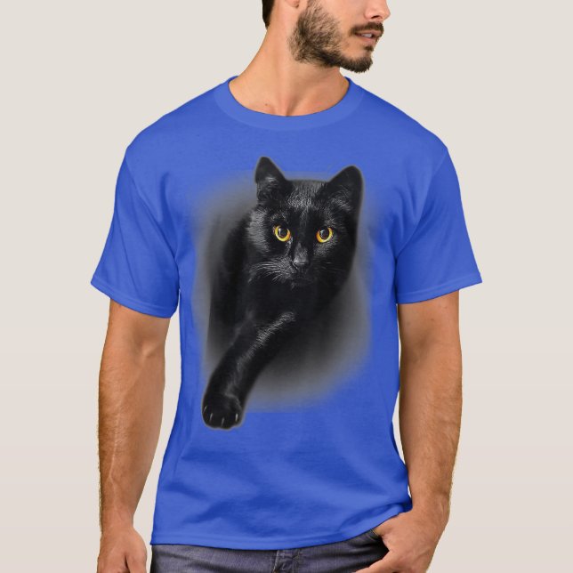 Black Cat Gult Öga Cats Cats The Shirt Gifts T Shirt (Framsida)