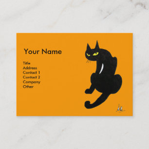 BLACK CAT, Gultens Orange Visitkort