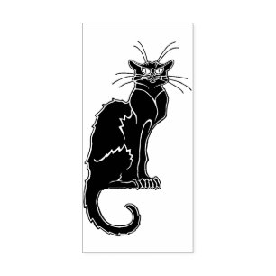Black Cat gummi frimärke Stämpel