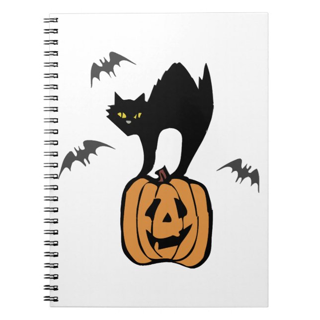 Black Cat Halloween Anteckningsbok (Framsidan)