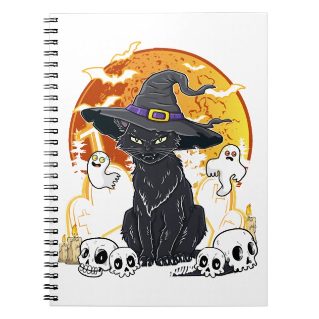 Black Cat Halloween Anteckningsbok (Framsidan)