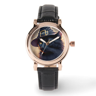 Black Cat Halloween Armbandsur