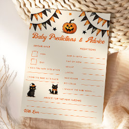 Black Cat Halloween Baby Predications & Advice Car Inbjudningar